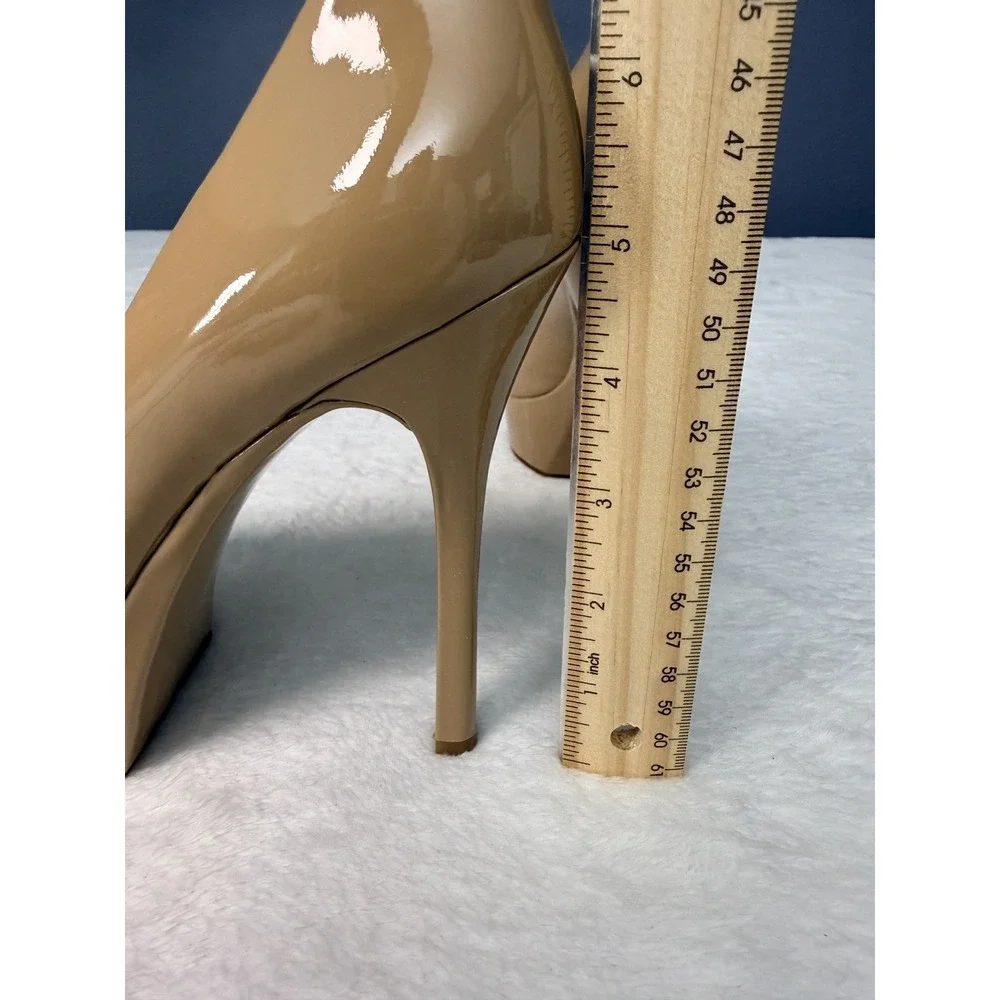 Jessica Simpson Nude Patent Leather Platform Heel Size 6.5 M Fonda